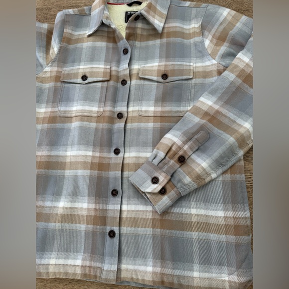 Marmot Ridgefield Sherpa Plaid Flannel Shacket Jacket Shirt medium - Picture 5 of 15